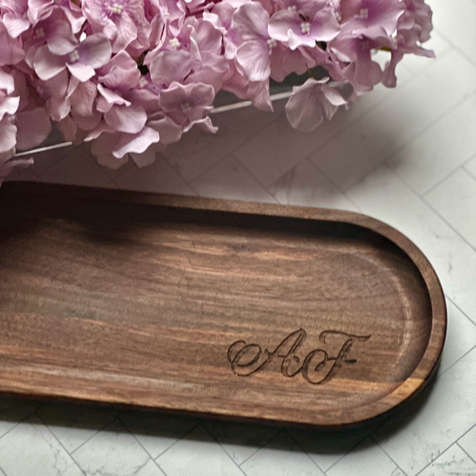 WALNUT CATCHALL TRAY | 13" x 5.5" x 0.75" | MIN 30